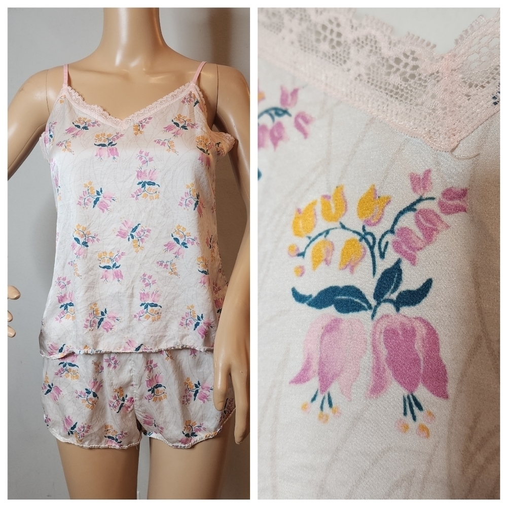 Morgan Lane Silk-Blend Ruthie Corey Set in Kailini Floral. Size‎ xs or small